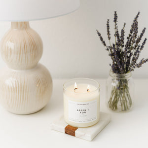 Aspen + Fog Glass Tumbler Soy Candle - Calyan Wax Co.