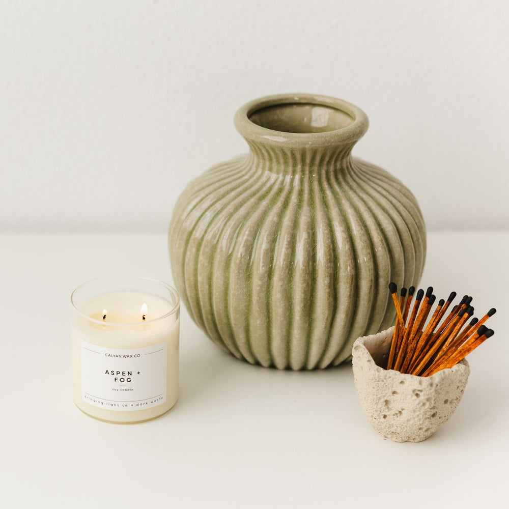 Aspen + Fog Glass Tumbler Soy Candle - Calyan Wax Co.