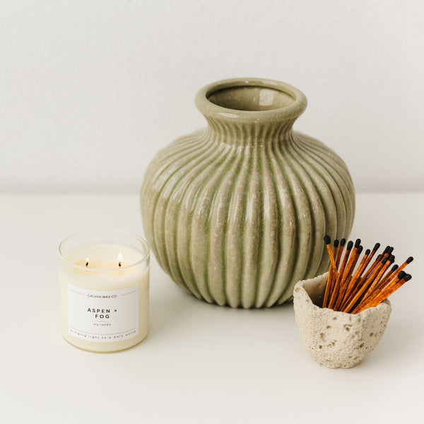 Aspen + Fog Glass Tumbler Soy Candle - Calyan Wax Co.
