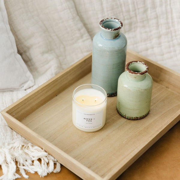 Aspen + Fog Glass Tumbler Soy Candle - Calyan Wax Co.