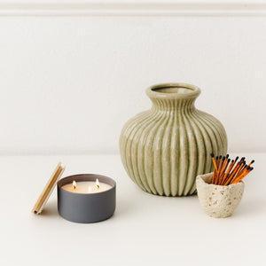 Charcoal + Sandalwood 3 - Wick Resilience Soy Candle - Calyan Wax Co.