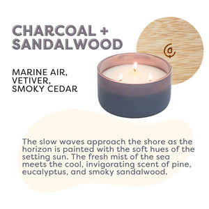 Charcoal + Sandalwood Resilience Series Soy Candle - Calyan Wax Co.
