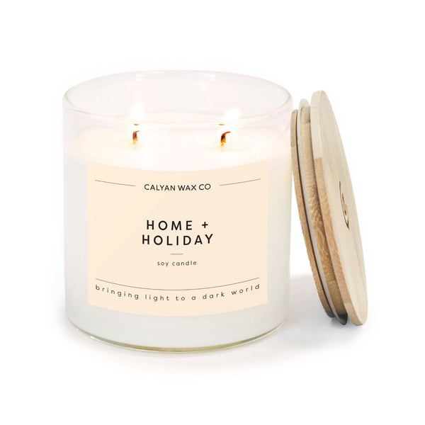 Home + Holiday Glass Tumbler Soy Candle - Calyan Wax Co.