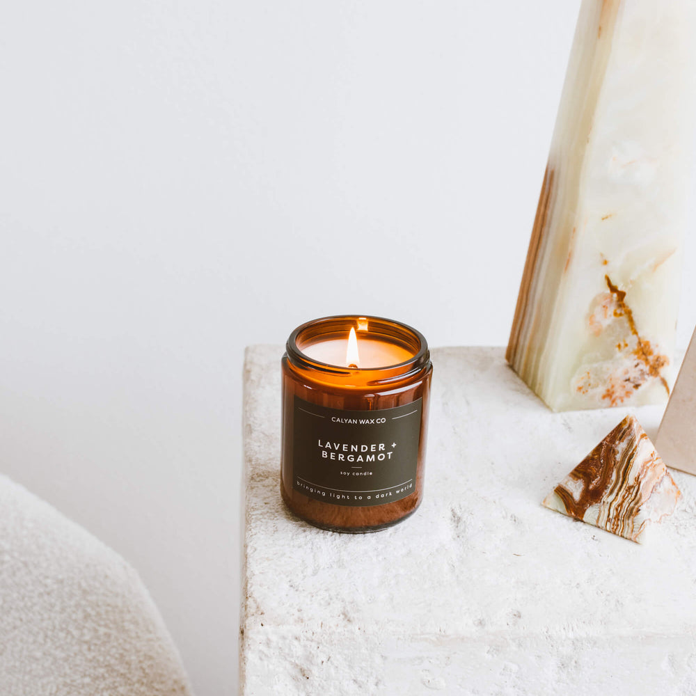 Lavender + Bergamot Amber Jar - Calyan Wax Co.