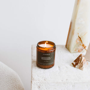 Lavender + Bergamot Amber Jar - Calyan Wax Co.