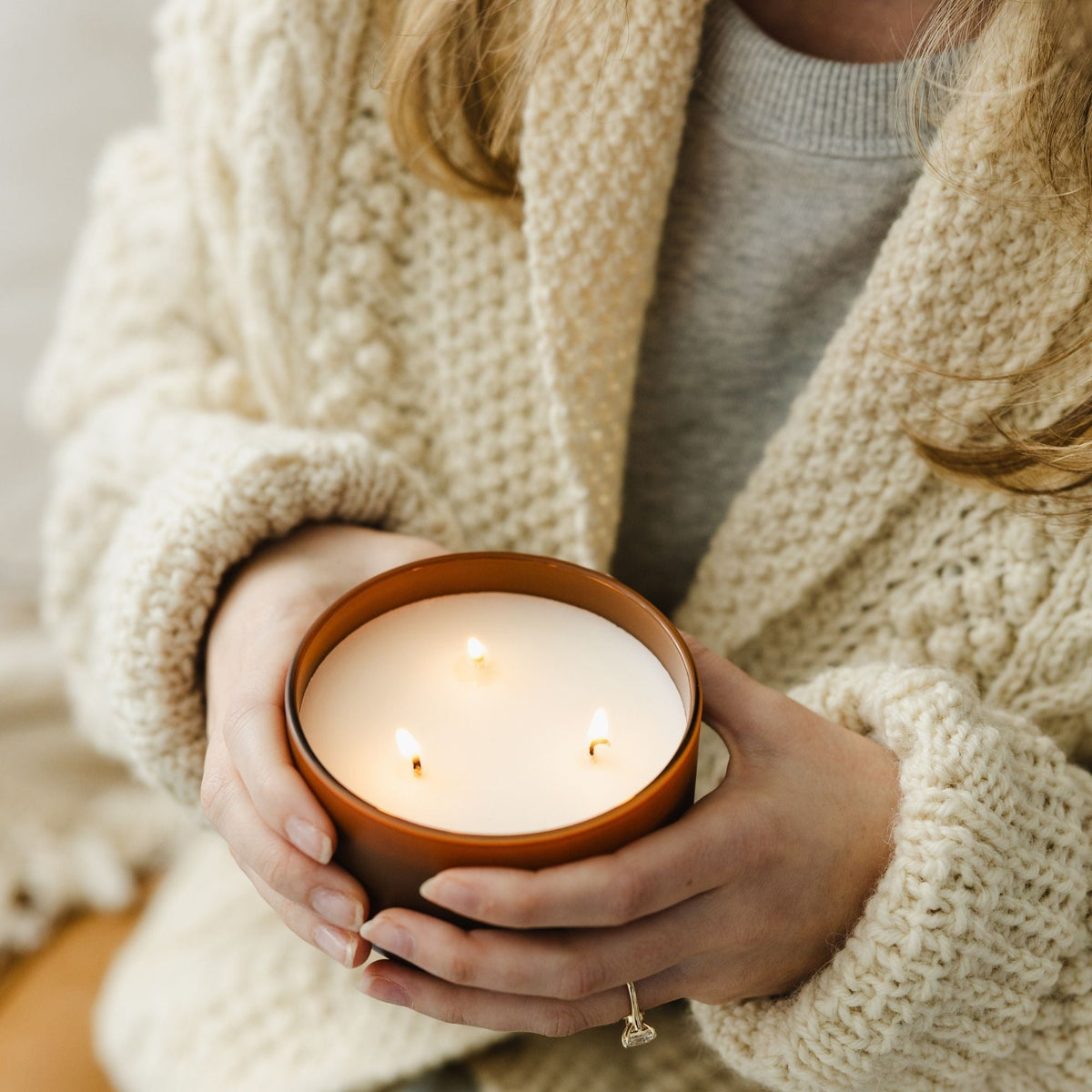 Mahogany + Cashmere 3 - Wick Resilience Soy Candle - Calyan Wax Co.
