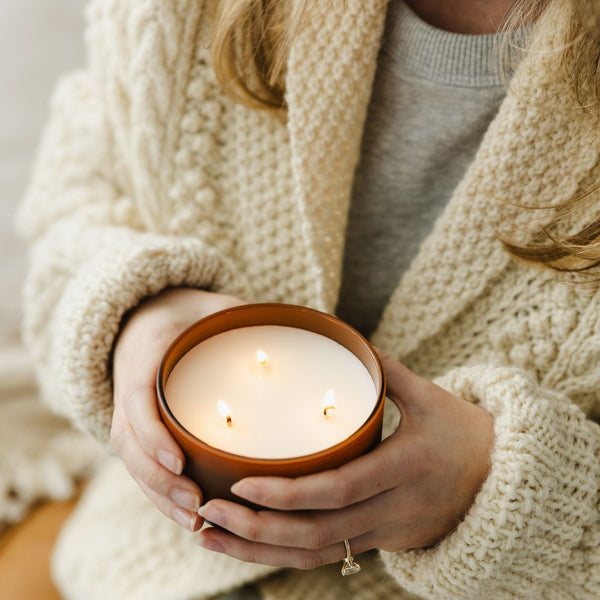 Mahogany + Cashmere 3 - Wick Resilience Soy Candle - Calyan Wax Co.