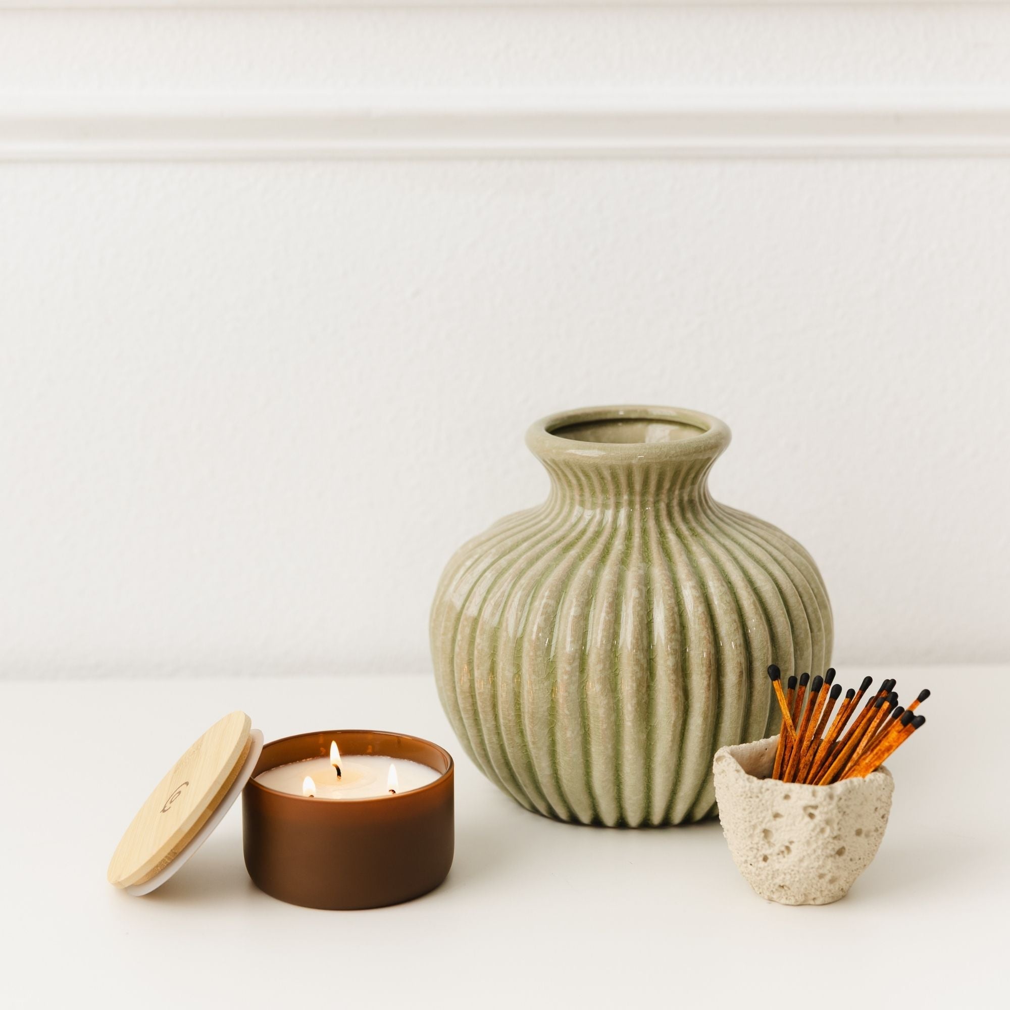 Mahogany + Cashmere 3 - Wick Resilience Soy Candle - Calyan Wax Co.