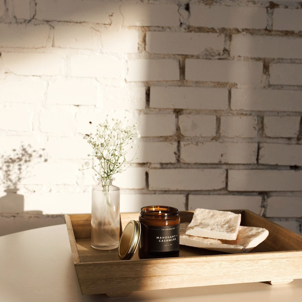 Mahogany + Cashmere Amber Jar - Calyan Wax Co.