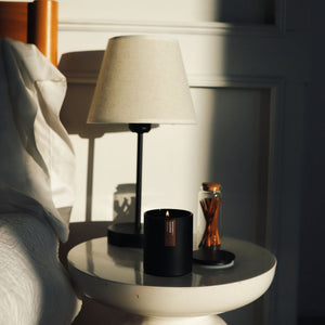 Mahogany + Cashmere Matte Black Tumbler - Calyan Wax Co.