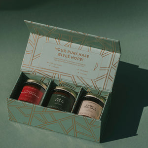 Mini Amber Jar Holiday Gift Set Soy Candle - Calyan Wax Co.