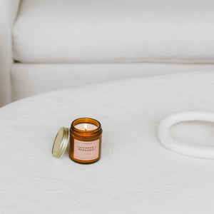 Mini Lavender + Bergamot Amber Jar - Calyan Wax Co.