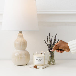 Palo Santo + Cypress Glass Tumbler Soy Candle - Calyan Wax Co.