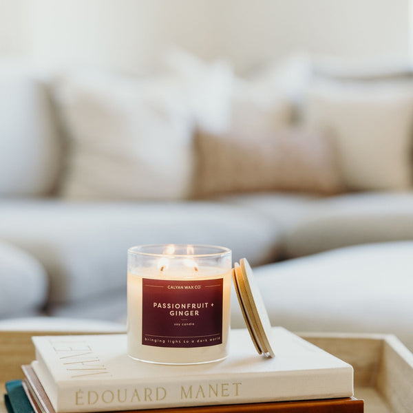 Passionfruit + Ginger Glass Tumbler Soy Candle - Calyan Wax Co.