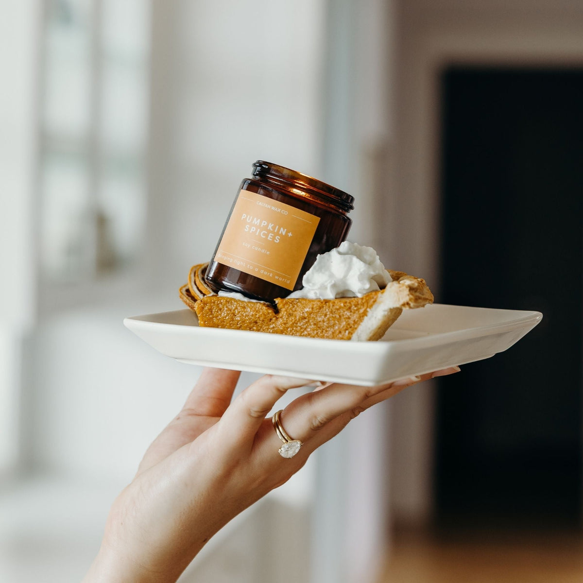 Pumpkin + Spices Mini Amber Jar Soy Candle | Limited Release - Calyan Wax Co.