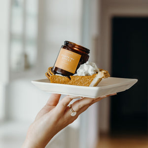 Pumpkin + Spices Mini Amber Jar Soy Candle | Limited Release - Calyan Wax Co.