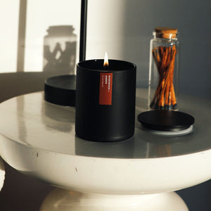 Rosewood + Amber Matte Black Tumbler - Calyan Wax Co.