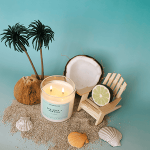 Sea Mist + Freesia Glass Tumbler | Seasonal Fragrance - Calyan Wax Co.
