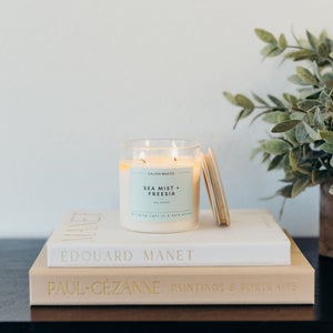 Sea Mist + Freesia Glass Tumbler | Seasonal Fragrance - Calyan Wax Co.