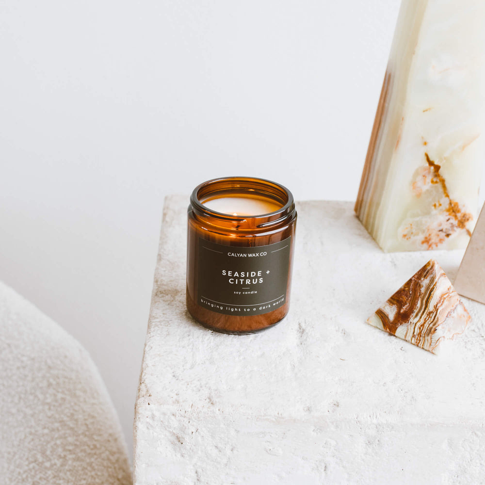 Seaside + Citrus Amber Jar - Calyan Wax Co.
