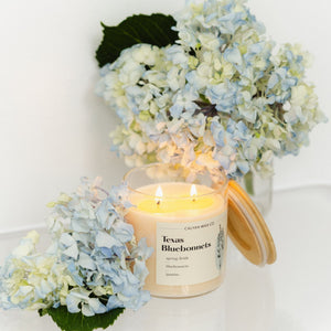 Texas Bluebonnet Glass Tumbler Soy Candle | Seasonal Fragrance - Calyan Wax Co.