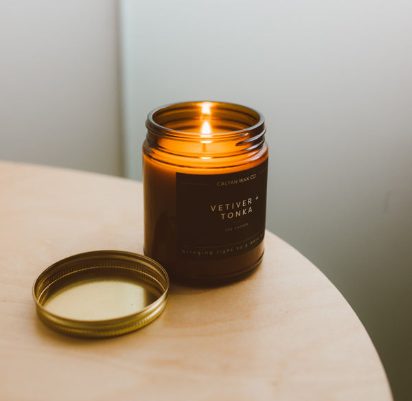 Vetiver + Tonka Amber Jar - Calyan Wax Co.